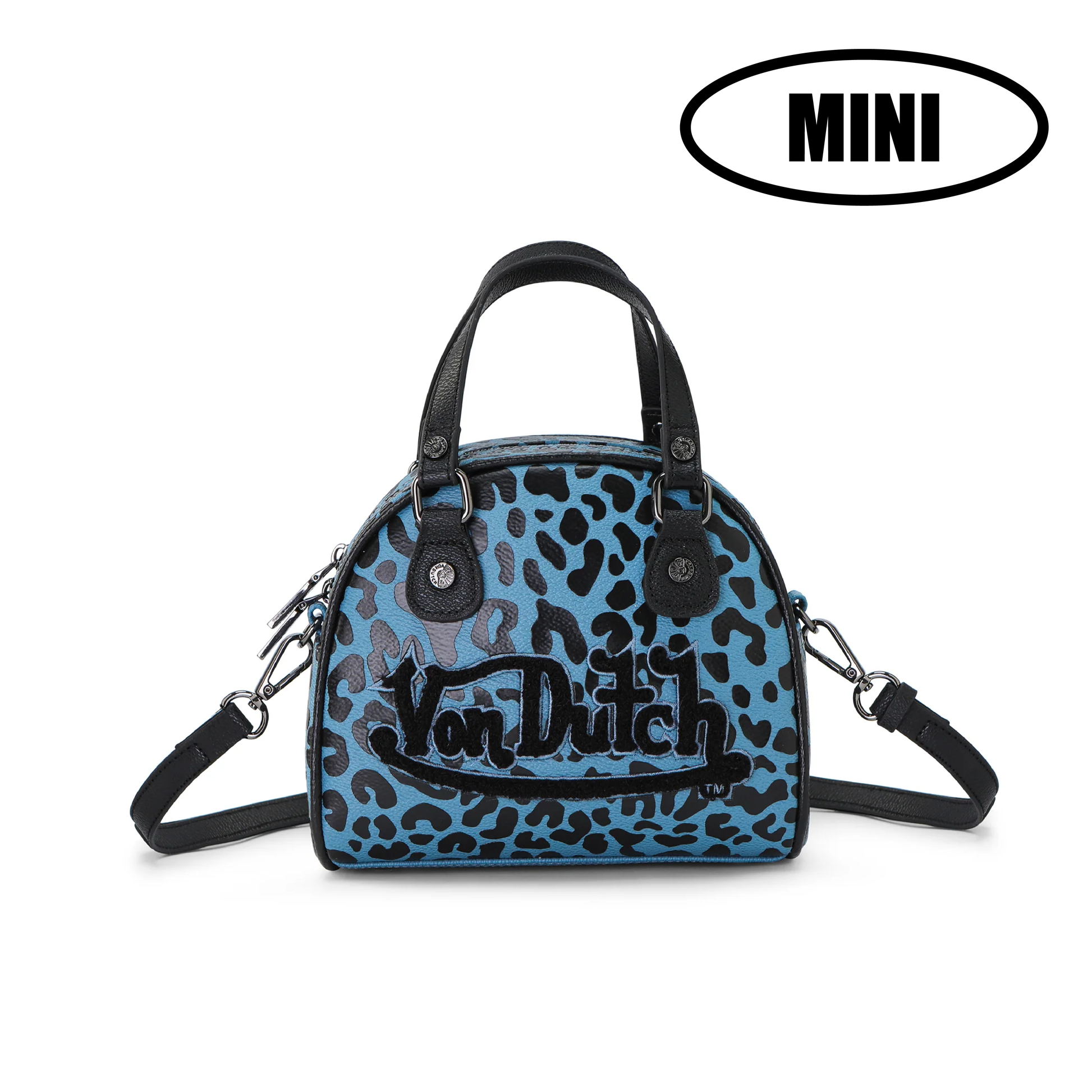MINI BOWLING BAG - BLUE CHEETAH