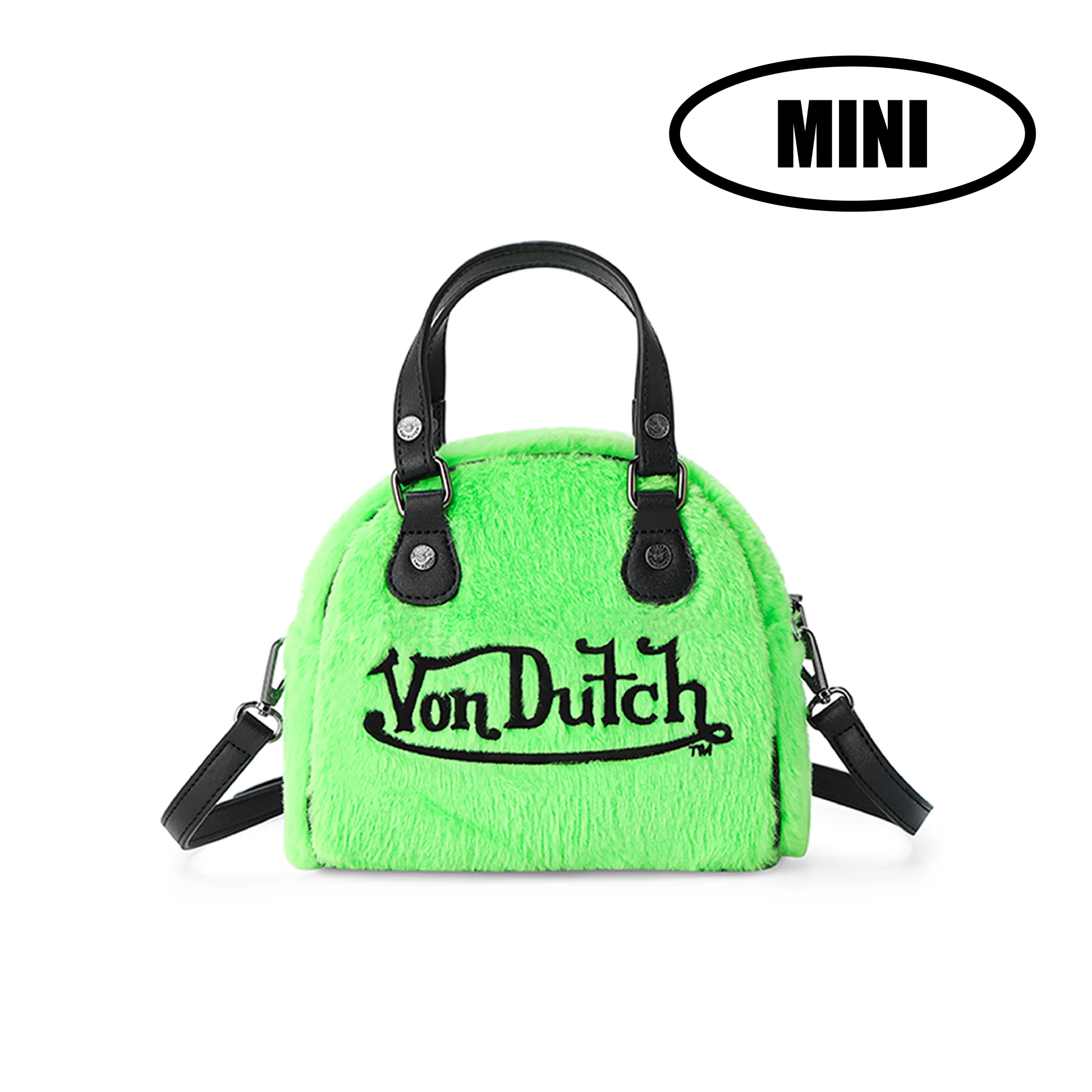 MINI FURRY BOWLING BAG - LIME GREEN