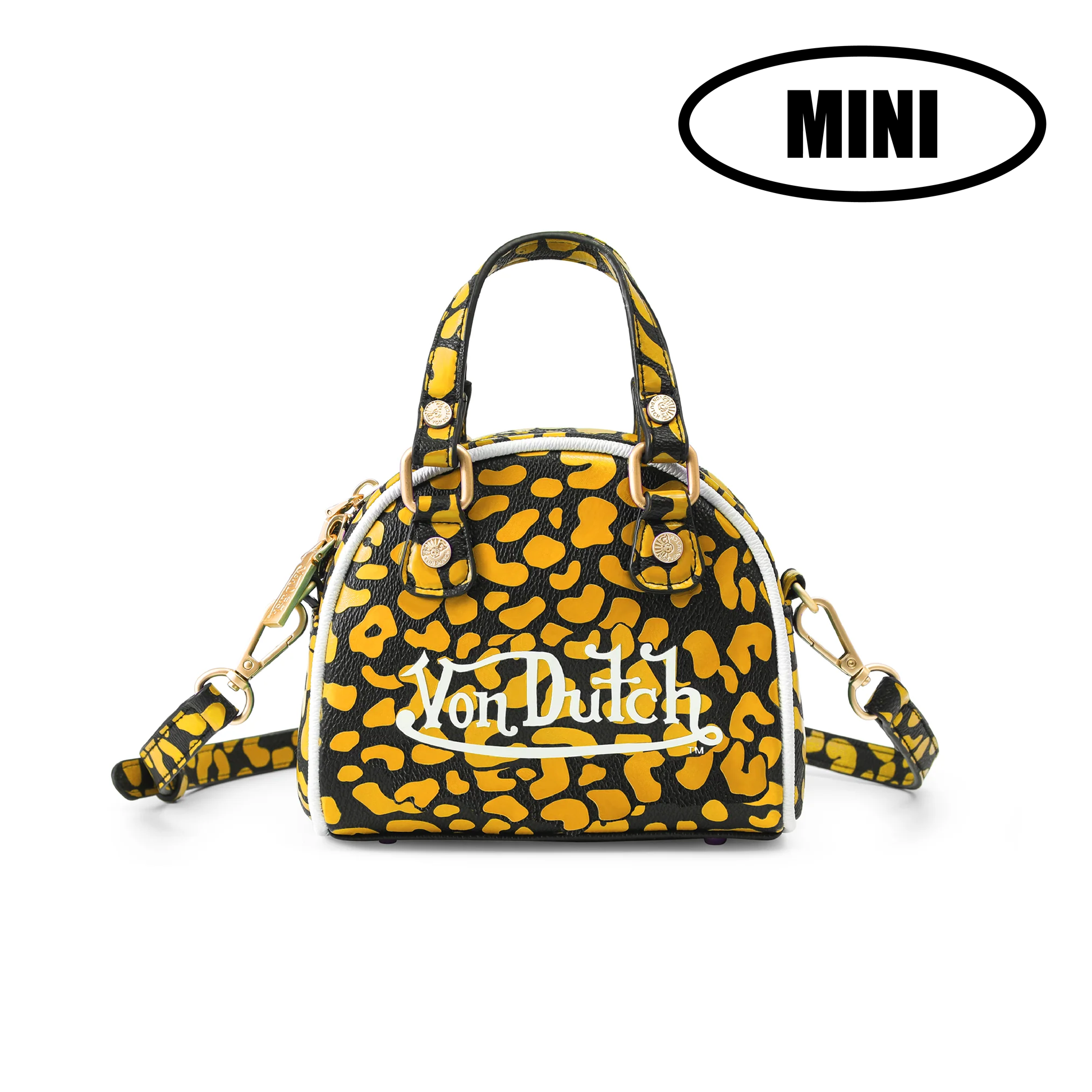 MINI BOWLING BAG - ORANGE CHEETAH