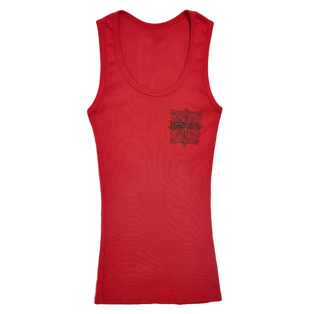 Red & Black Classic Chopper Tank Top