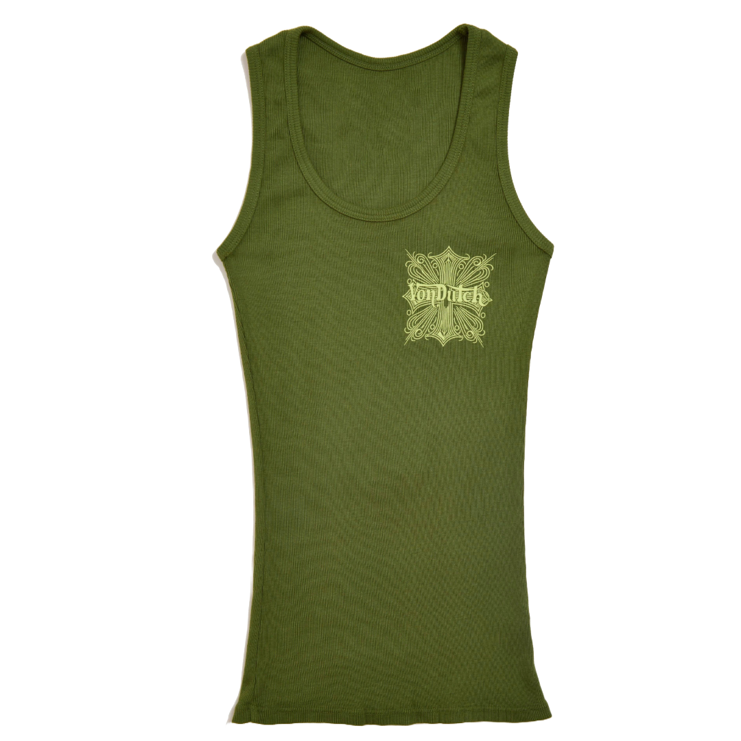 Olive Green Classic Chopper Tank Top