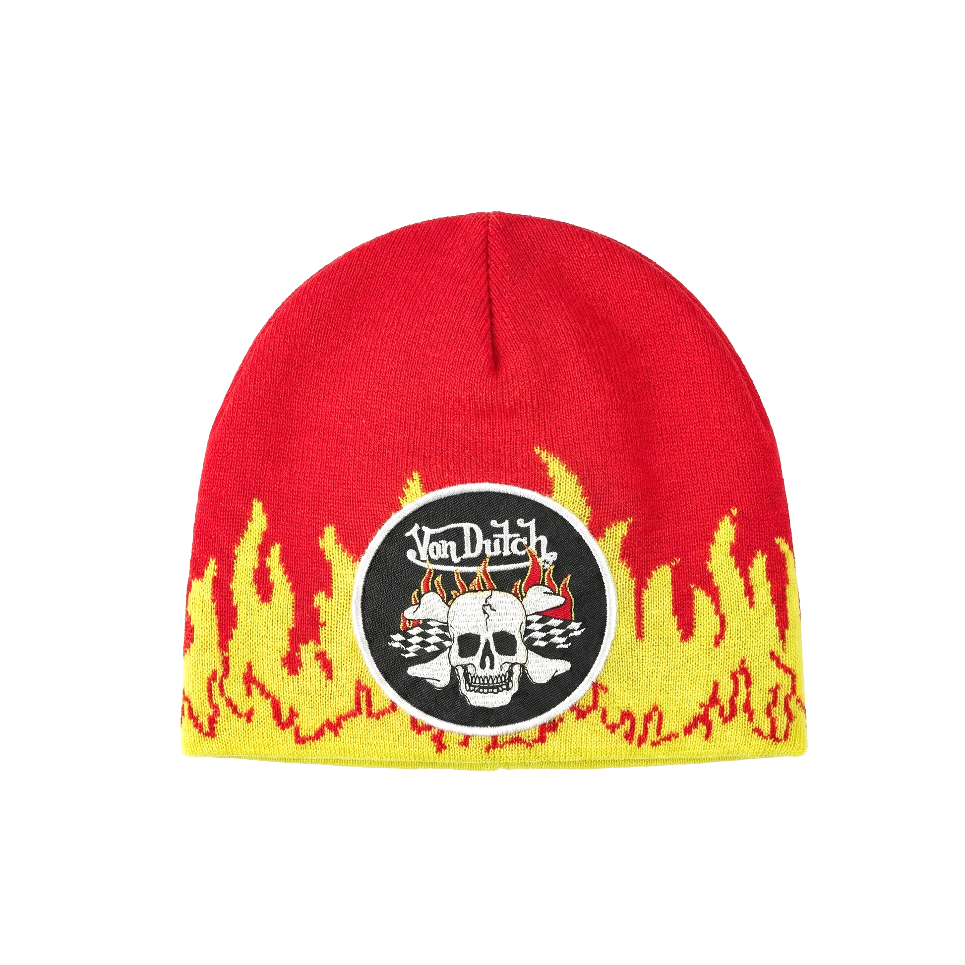 Road Reaper Flame Beanie - Red