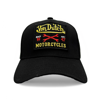Black_and_Yellow_Motorcyles_Patch_Trucker_Hat-1.png