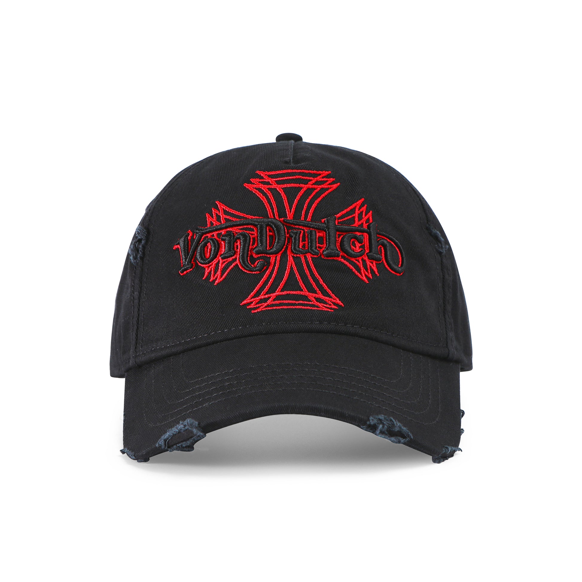 MotoCross Strapback Hat - Black & Red