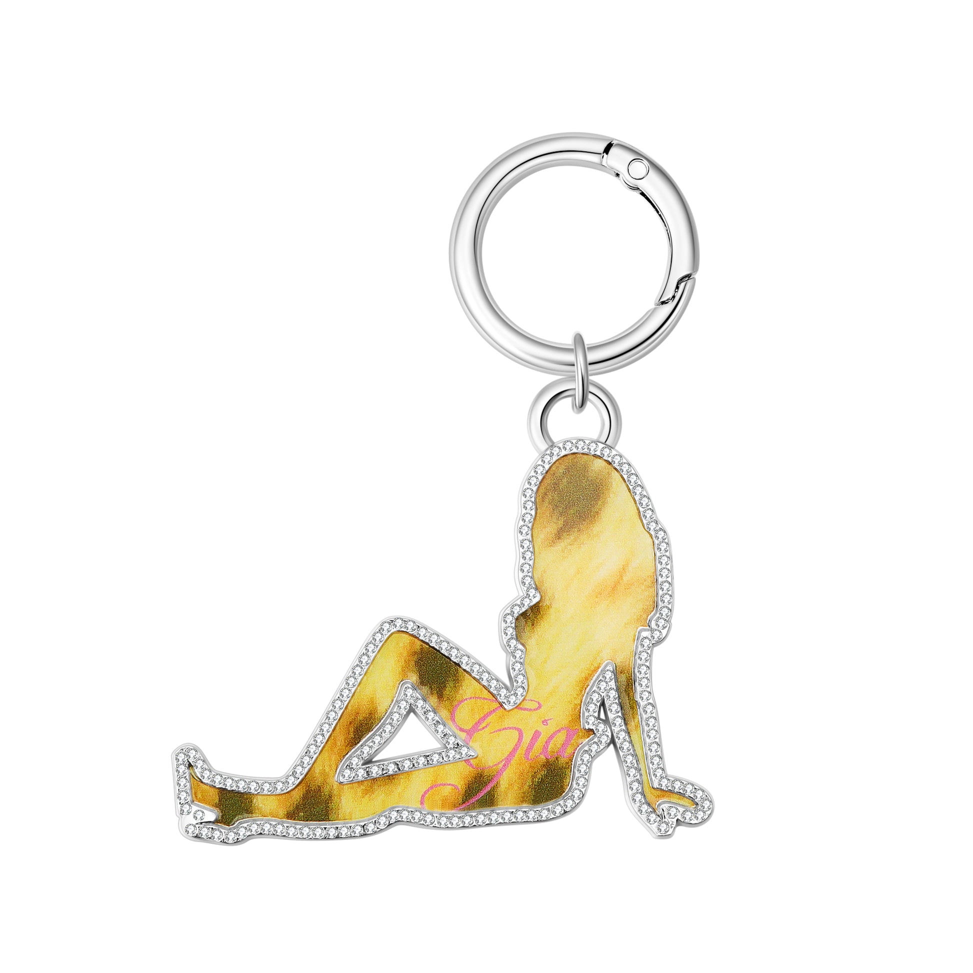 I.AM.GIA X VON DUTCH GIRL KEYCHAIN - LEOPARD