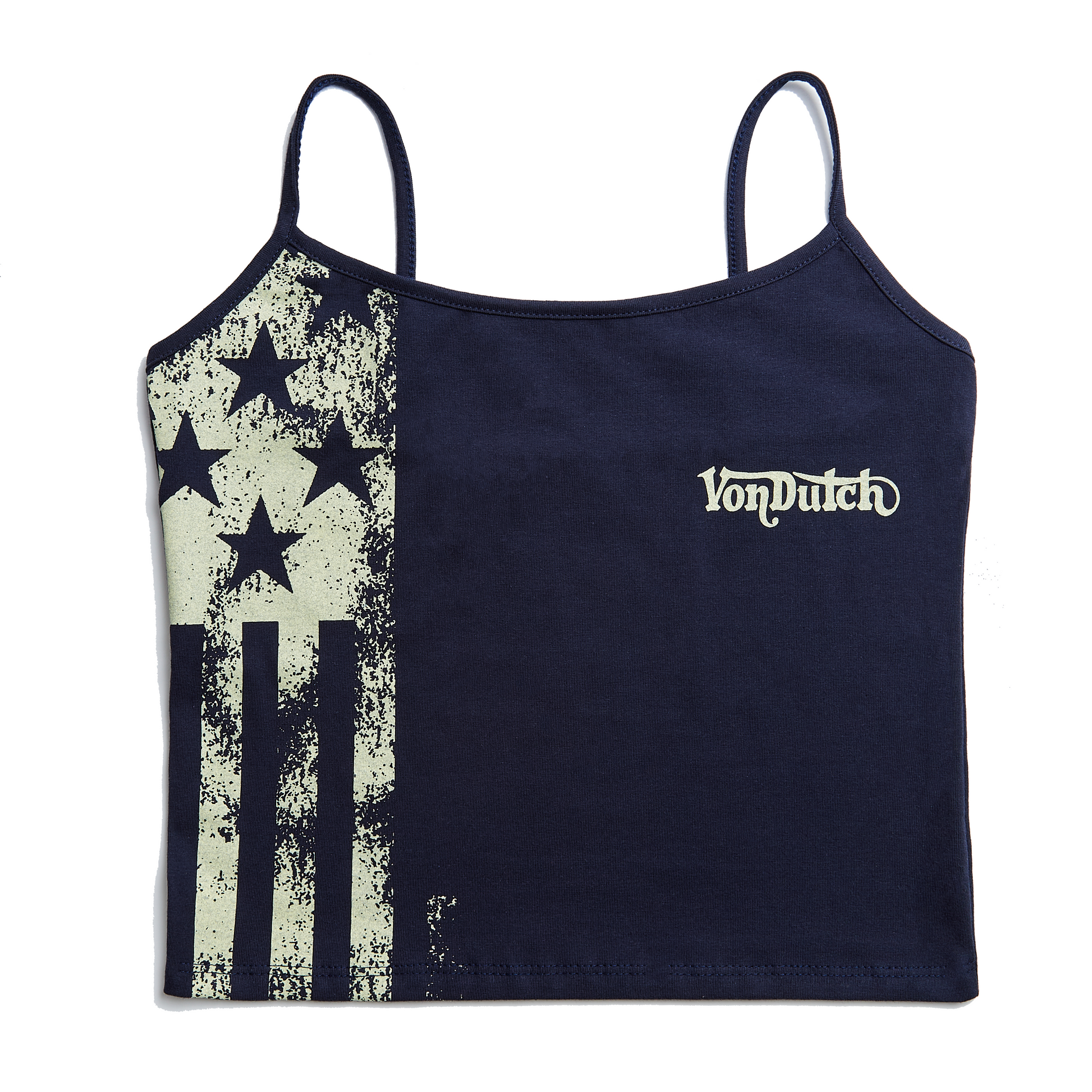 Navy & Yellow Racing Spaghetti Top