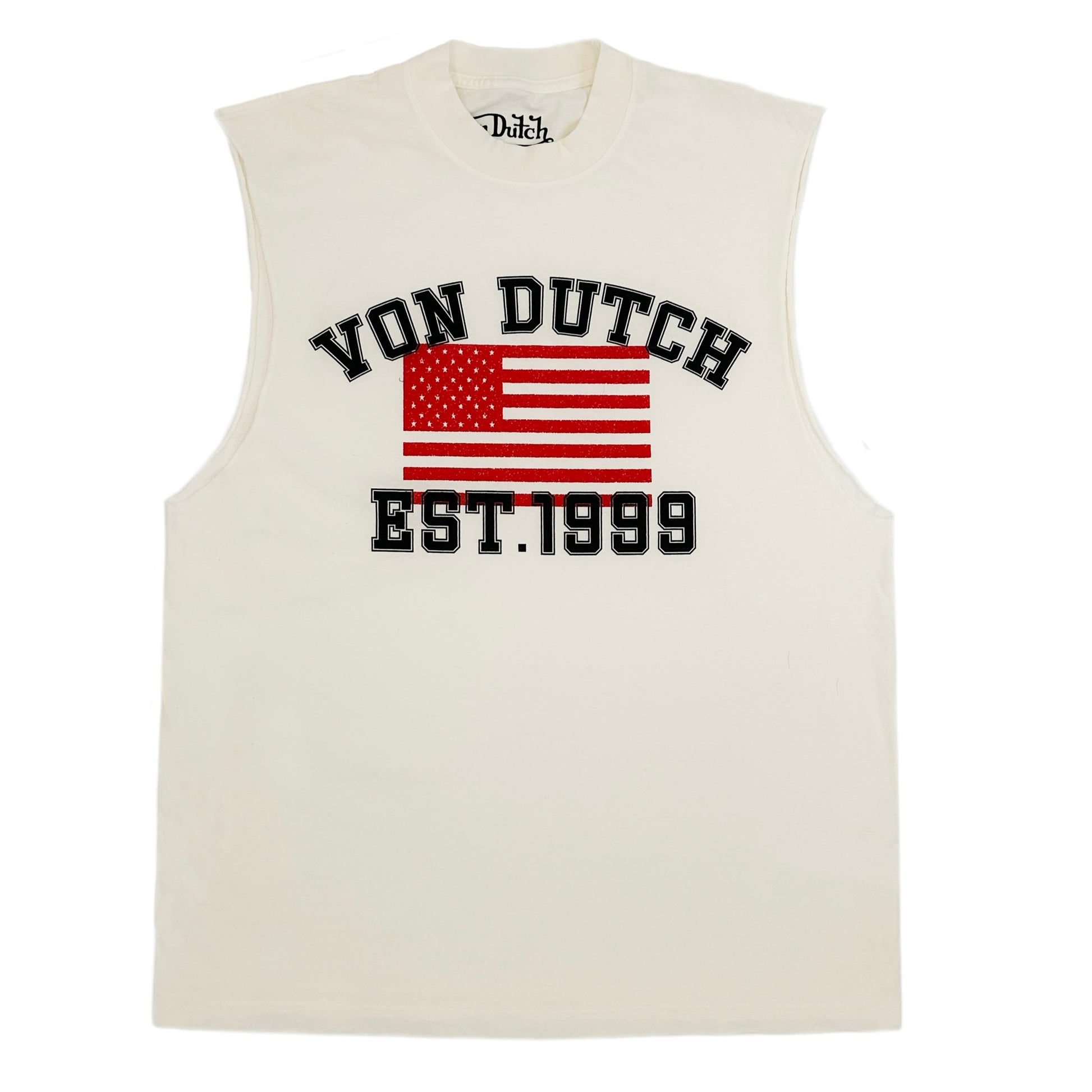 White USA Sleeveless Tee