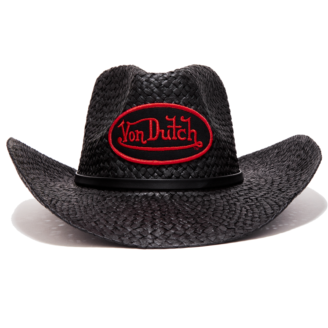 Black & Red Classic Cowboy Hat