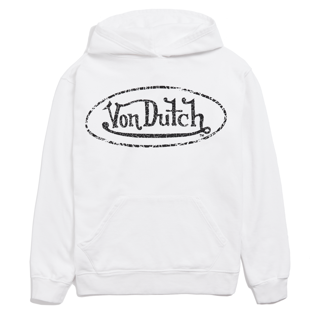 White French Terry Washed Logo Hoodie