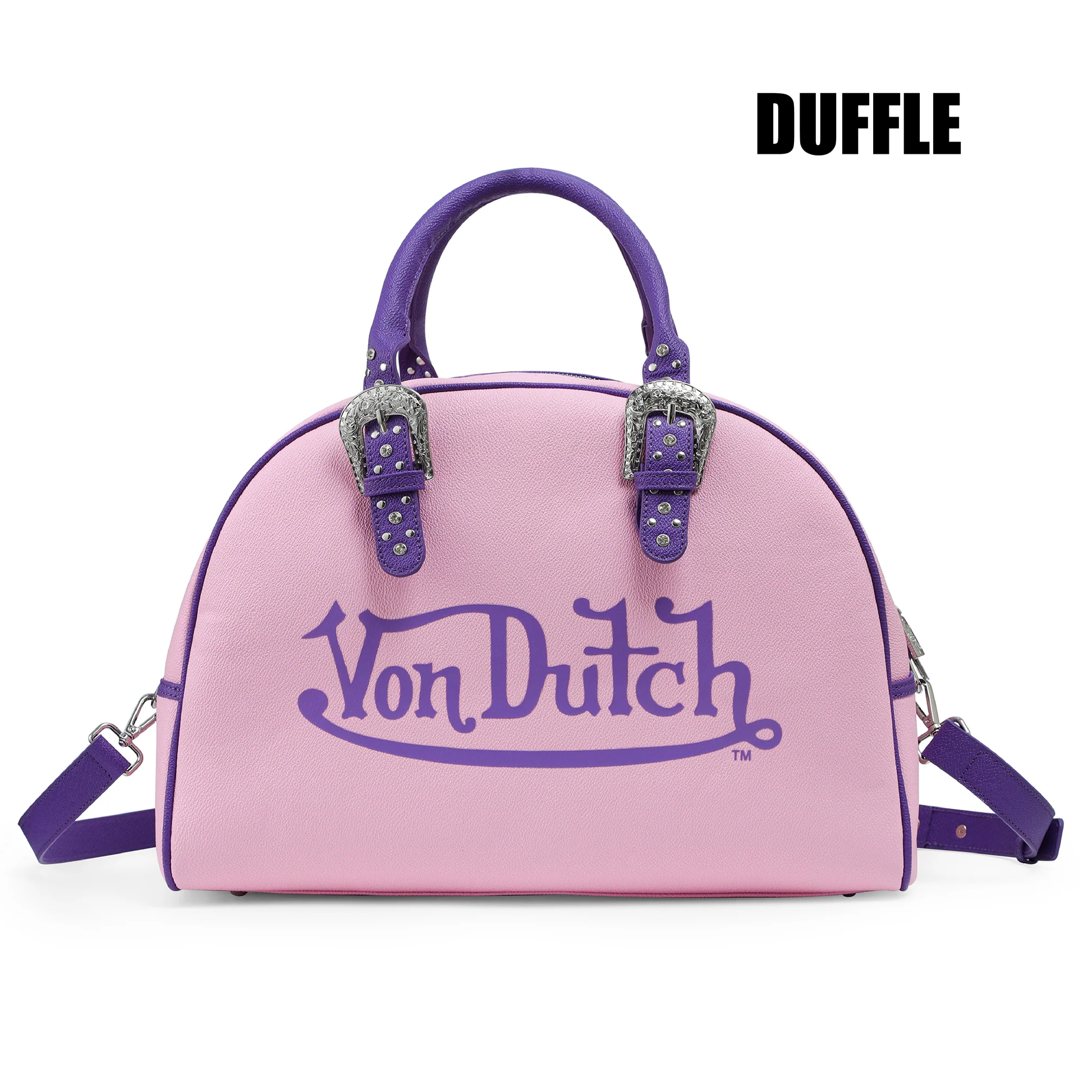 PINK & PURPLE DUFFLE BOWLING BAG