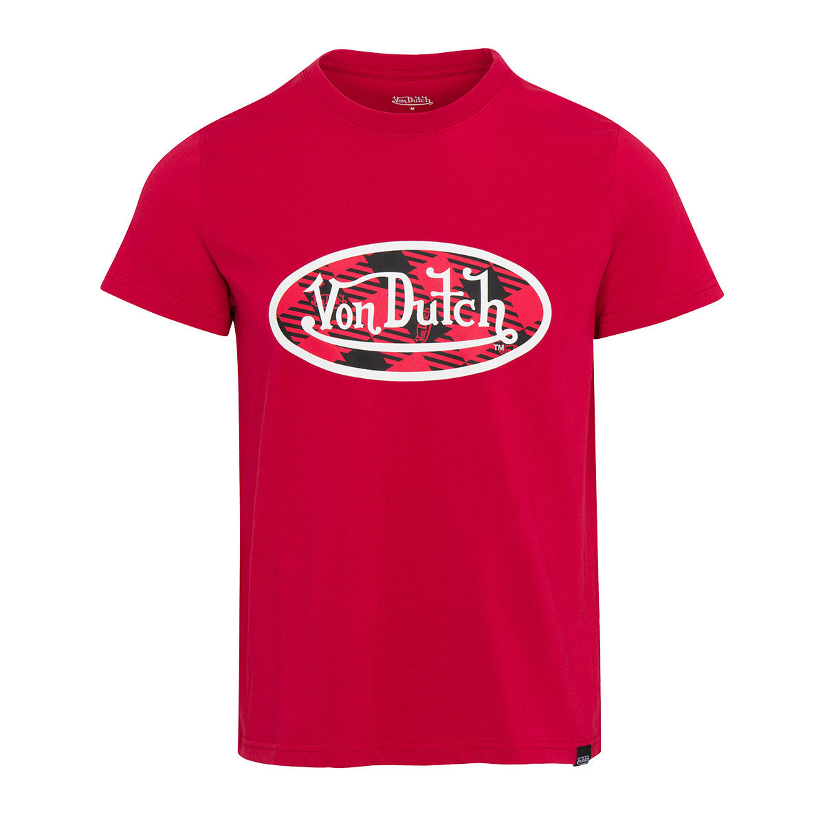 WOMEN'S RED PLAID SS TEE
