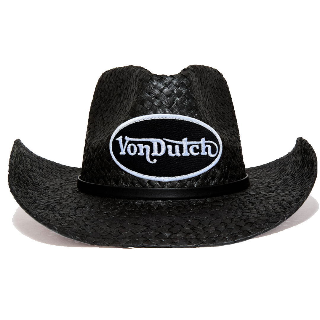 BLACK & WHITE VINTAGE RANCH COWBOY HAT