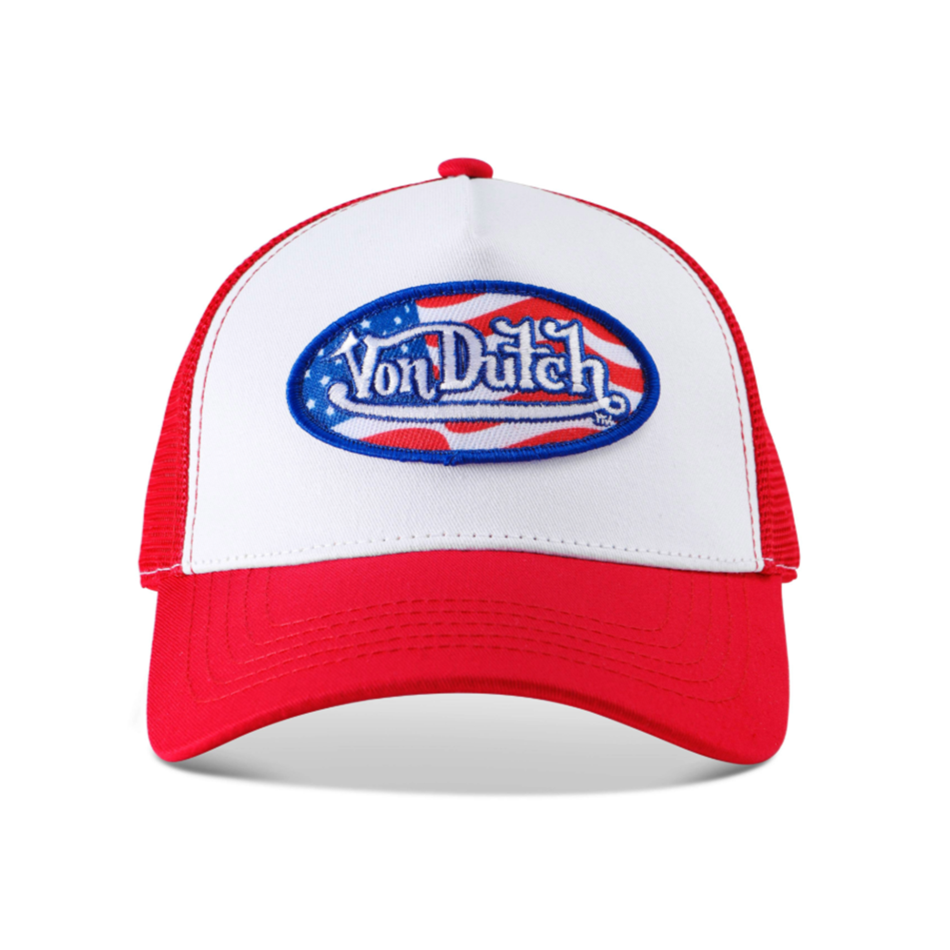 STARS & STRIPES TRUCKER HAT - RED